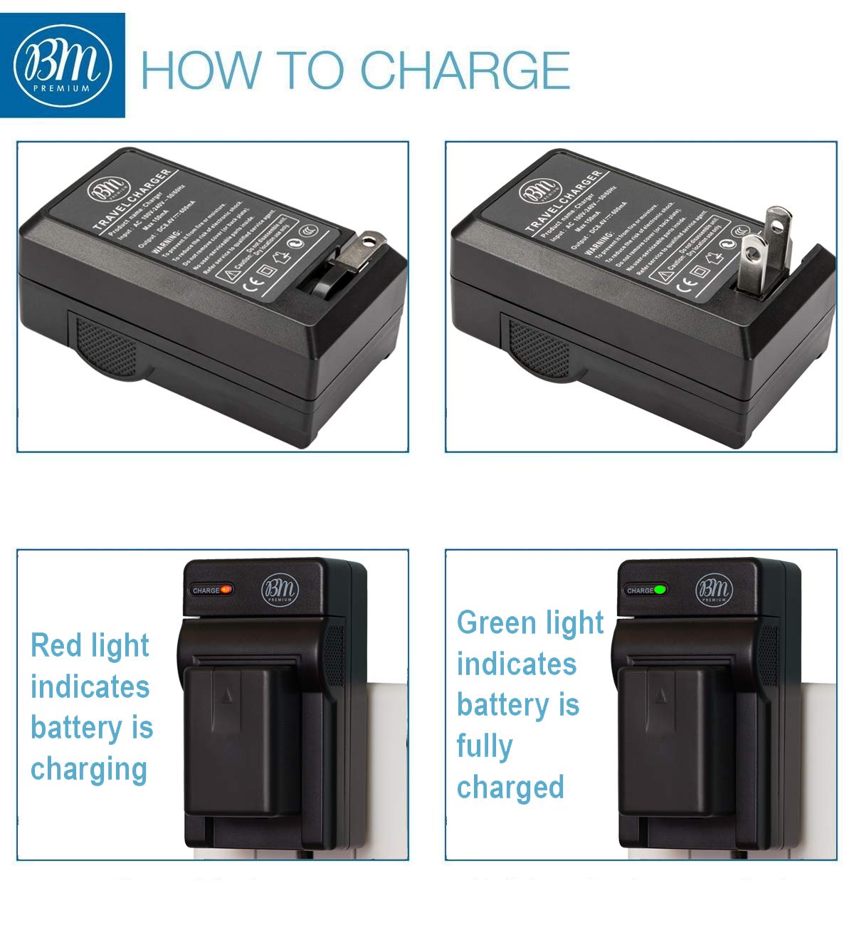 BM Premium 2-Pack of VW-VBT190 Batteries and Battery Charger for HC-V800K, HC-VX1K, HC-WXF1K, HCV520, HC-V550, HCV710, HCV720, HC-V750, HC-V770