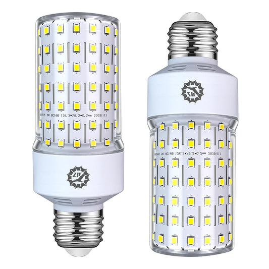 ZP 40W LED Light Bulb 2 Pack, 5000K 5000Lumens E26/E27 Medium Base