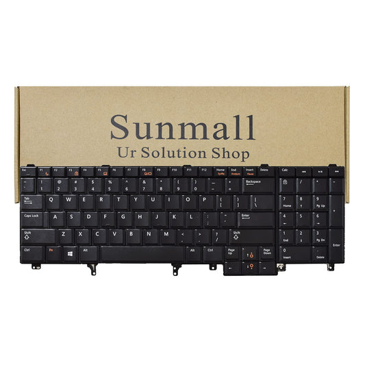 SUNMALL Replacement Keyboard Compatible with Dell Latitude E5520 E5520m E5530 E6520 E6530 E6540 Precision M4600 M4700 M6600 M6700 Laptop US Layout