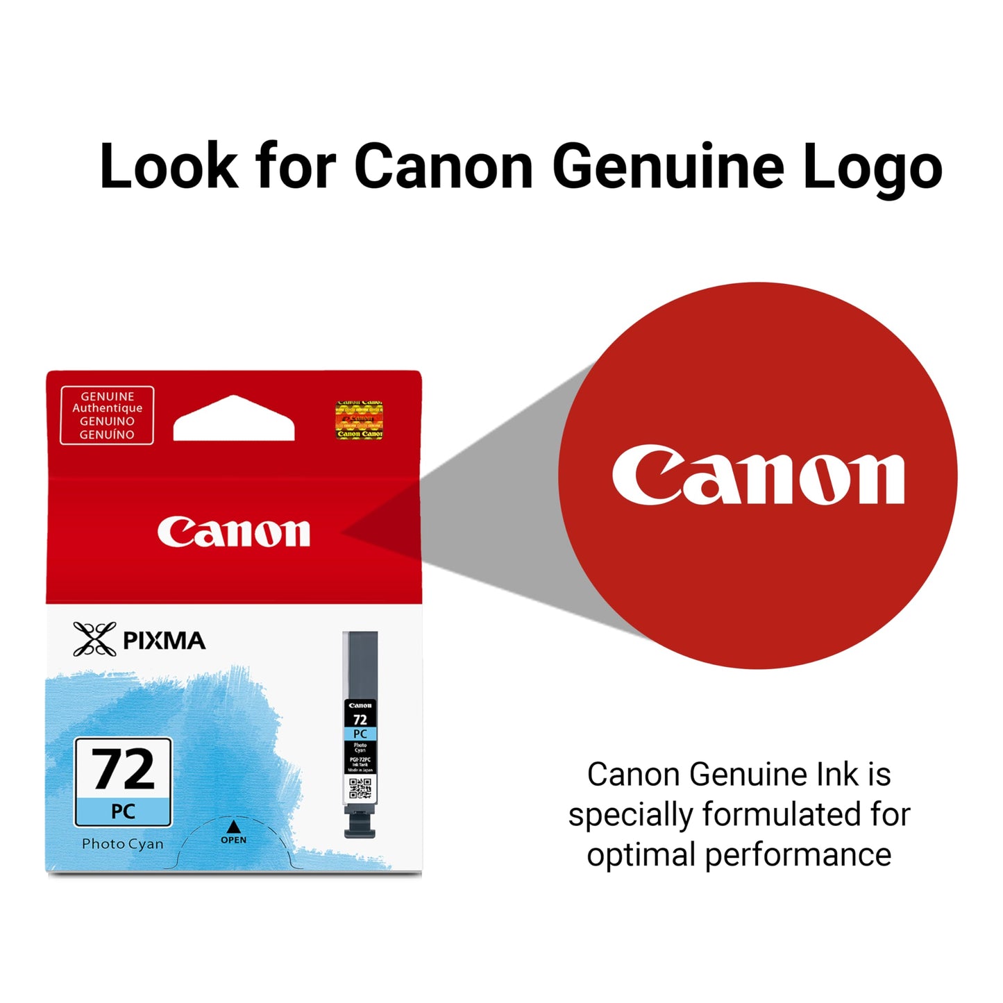 Canon PGI-72 Genuine Photo Cyan Ink Tank, Compatible with PIXMA PRO-10 Printers