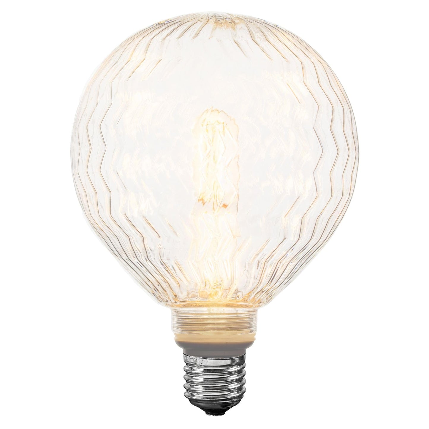 Festive Living 5" RippleLux G125 LED Glass Globe Bulb, E26 Medium Base