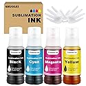 Sublimation Ink T522 Refilled Bottles Work with ET-2720 ET-2760 ET-2800 ET-15000 ET-2803 ET-2850 ET-3760 ET-4800 ET-4760 Inkjet Printer Heat Press