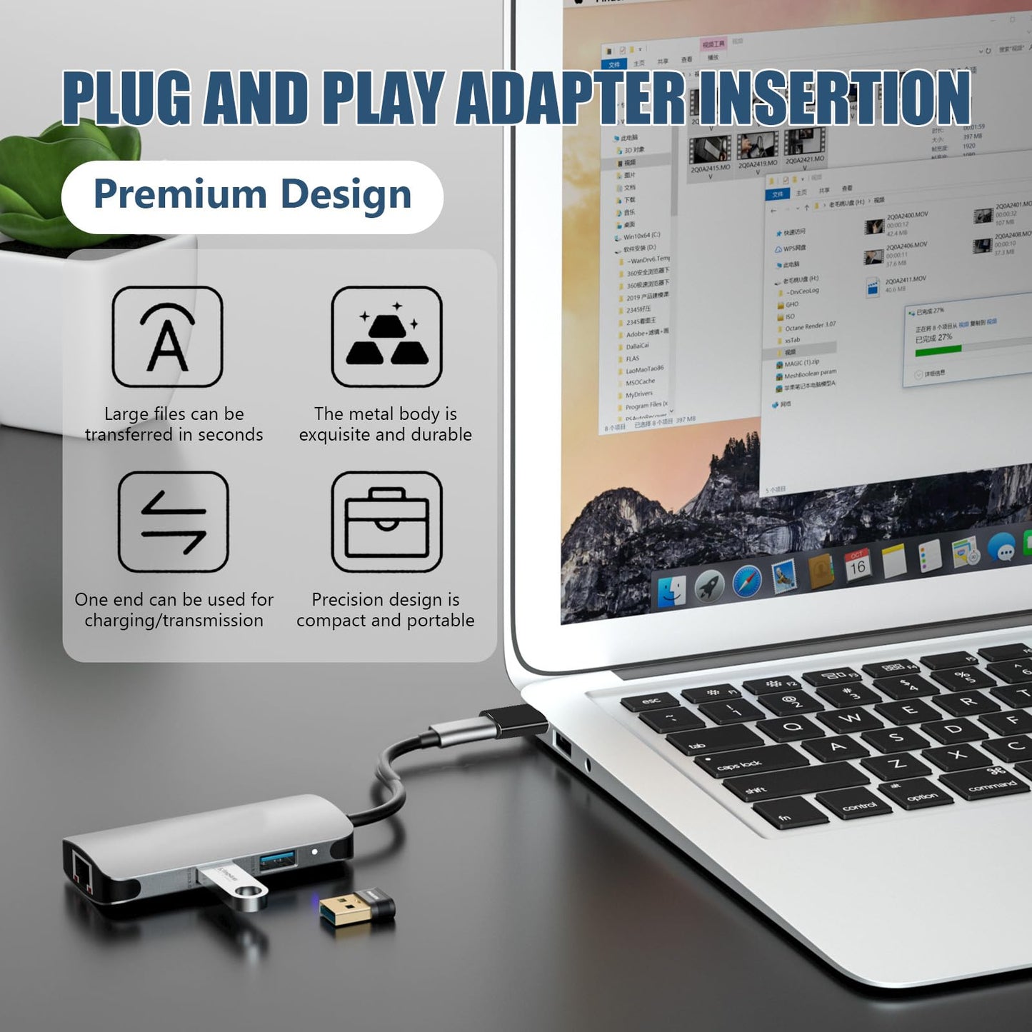 USB C to USB Adapter for Apple Watch USBA Female to USBC Male Adapter for iPhone, Airpods, MacBook, Samsung (A to C)