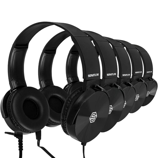 Classroom Headphones-Bulk 10-Pack, Student On Ear Color Varieties- Comfy Swivel Earphones for Library, School, Airplane, Kids-for Online Learning…