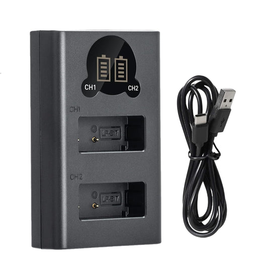 LP-E17 Battery Charger,Dual LCD USB Battery Charger for Canon LC-E17E LC-E17C Charger, EOS Rebel T7i, T6i, T6s, SL3, SL2, 77D, 9000D, 8000D, 800D