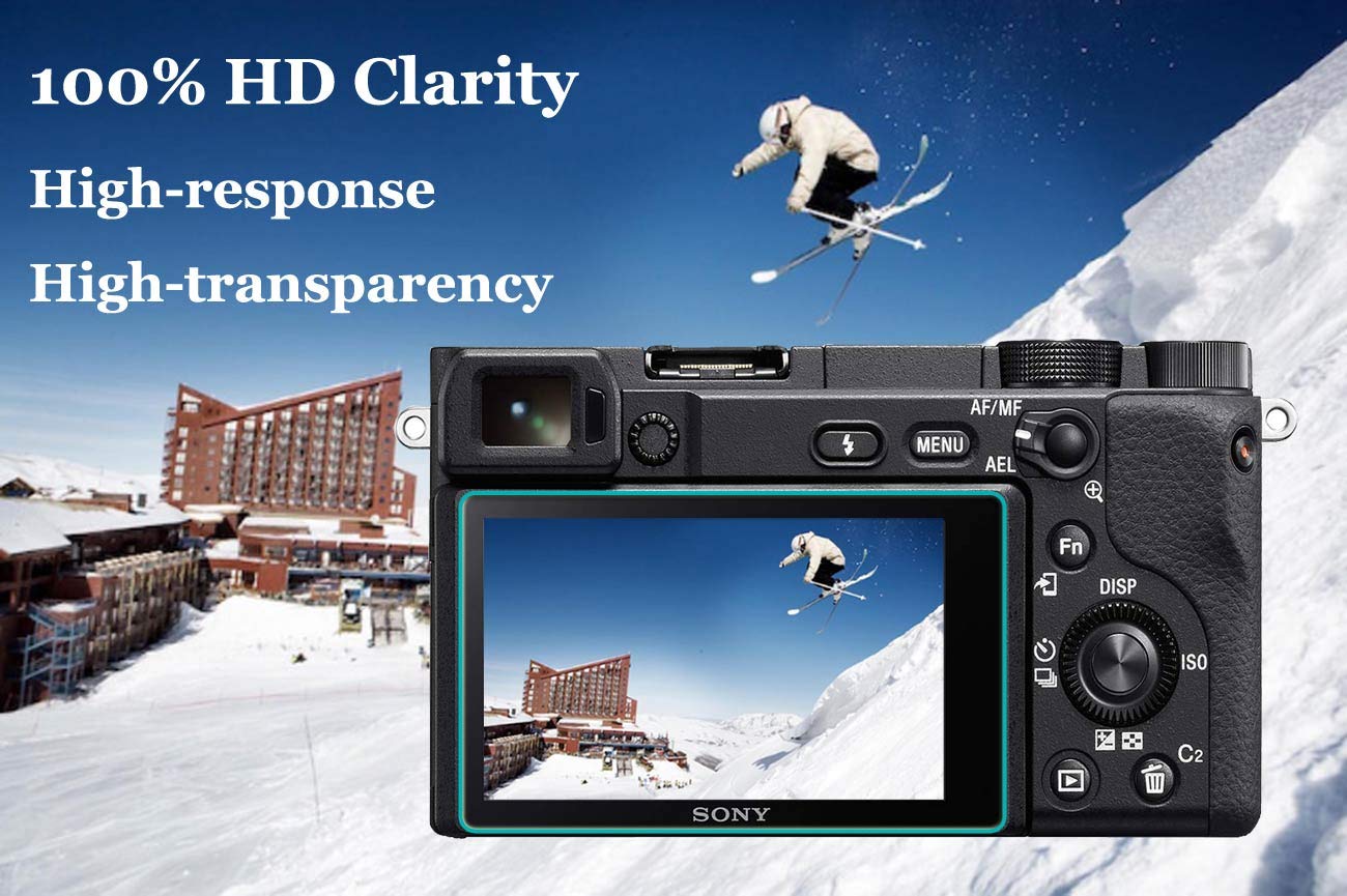 ULBTER Screen Protector Appliable for Nikon D7500 Camera with Hot Shoe Cover, 0.3mm 9H Hardness Tempered Glass Flim, Anti-Scrach Anti-Fingerprint
