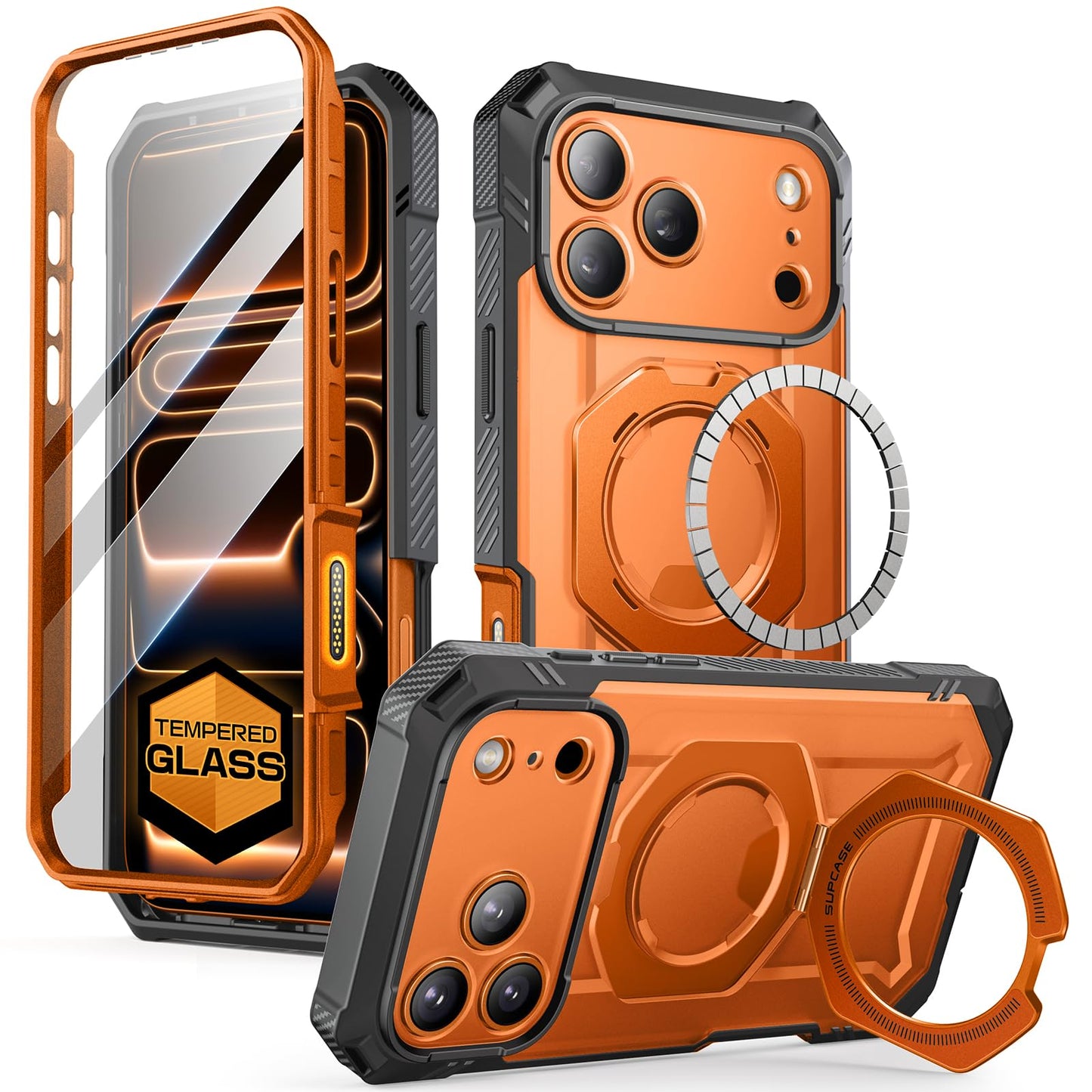 SUPCASE for iPhone 17 Pro Max Case (UBGrip Pro), [Built-in Tempered Glass Screen Protector & Stand] [Camera Control Cover] [Compatible with MagSafe]