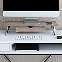 Anji Mountain Monitor Stand - Desktop Organizer & Laptop Riser, Ergonomic Monitor Riser, Space-Saving Monitor Stand for Desk, Durable Construction