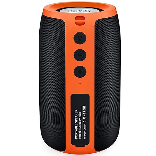 Musibaby Bluetooth Speaker, Speakers Bluetooth Wireless,Waterproof,Outdoor,Portable Speaker with Stereo Sound,Booming Bass,Dual Pairing,Bluetooth