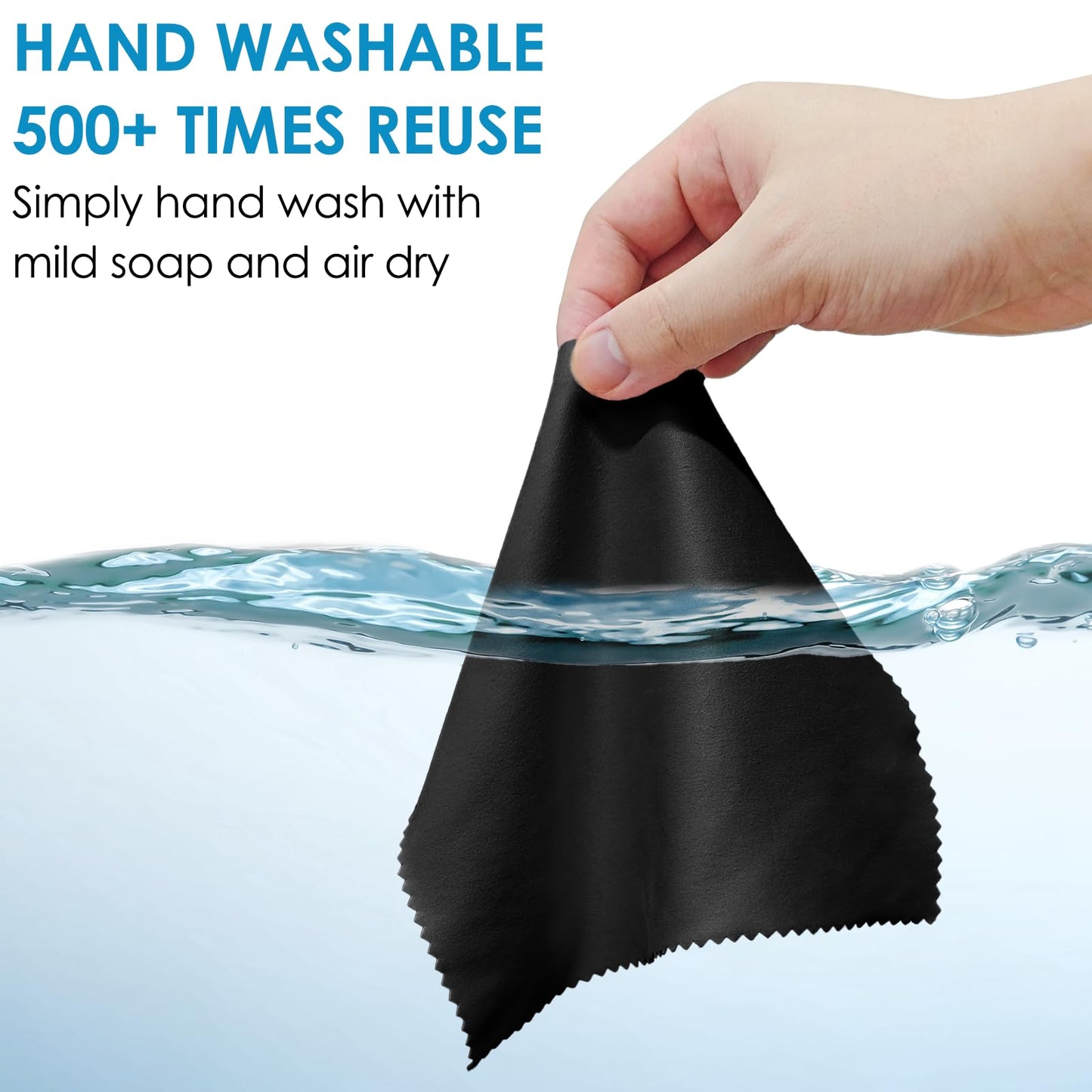 120 Pack Microfiber Cleaning Cloths for Glasses Cloth Eyeglass Cleaning Wipes 7" x 6" Lens Cleaning Cloth for Screens, Cameras, Eyeglasses, Cell