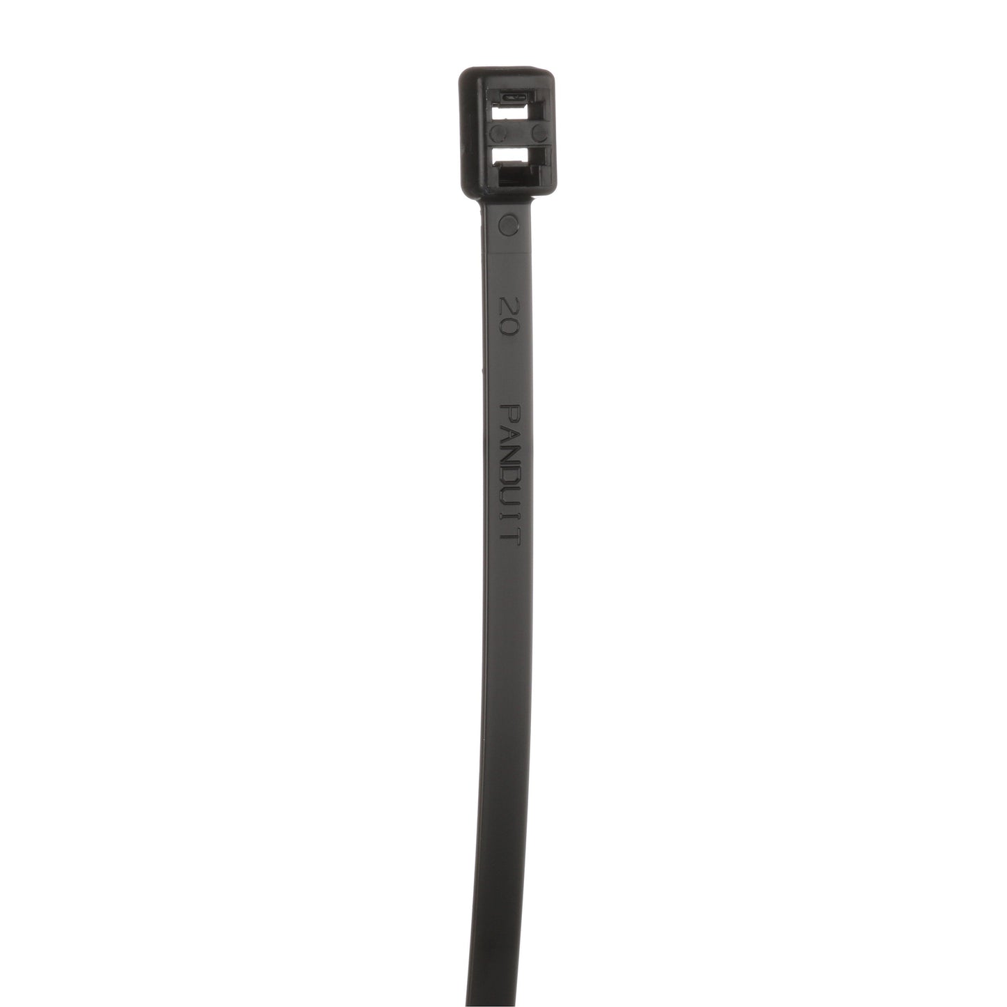 Panduit PLB2S-C0 Double Loop Cable Tie, Standard, Weather Resistant Nylon 6.6, 7.6-Inch Length, Black (100-Pack)