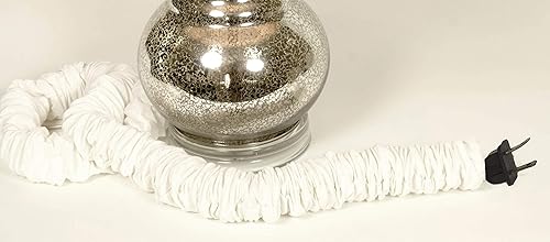 White Wash Linen Lamp Cord Cover 9 ft long White