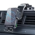 Wireless Car Charger, 15W Fast Charging Phone Holder Mount Windshield Dashboard Car Accessories Phone Mount for iPhone 14 13 12 Mini Pro Max 11 XR XS