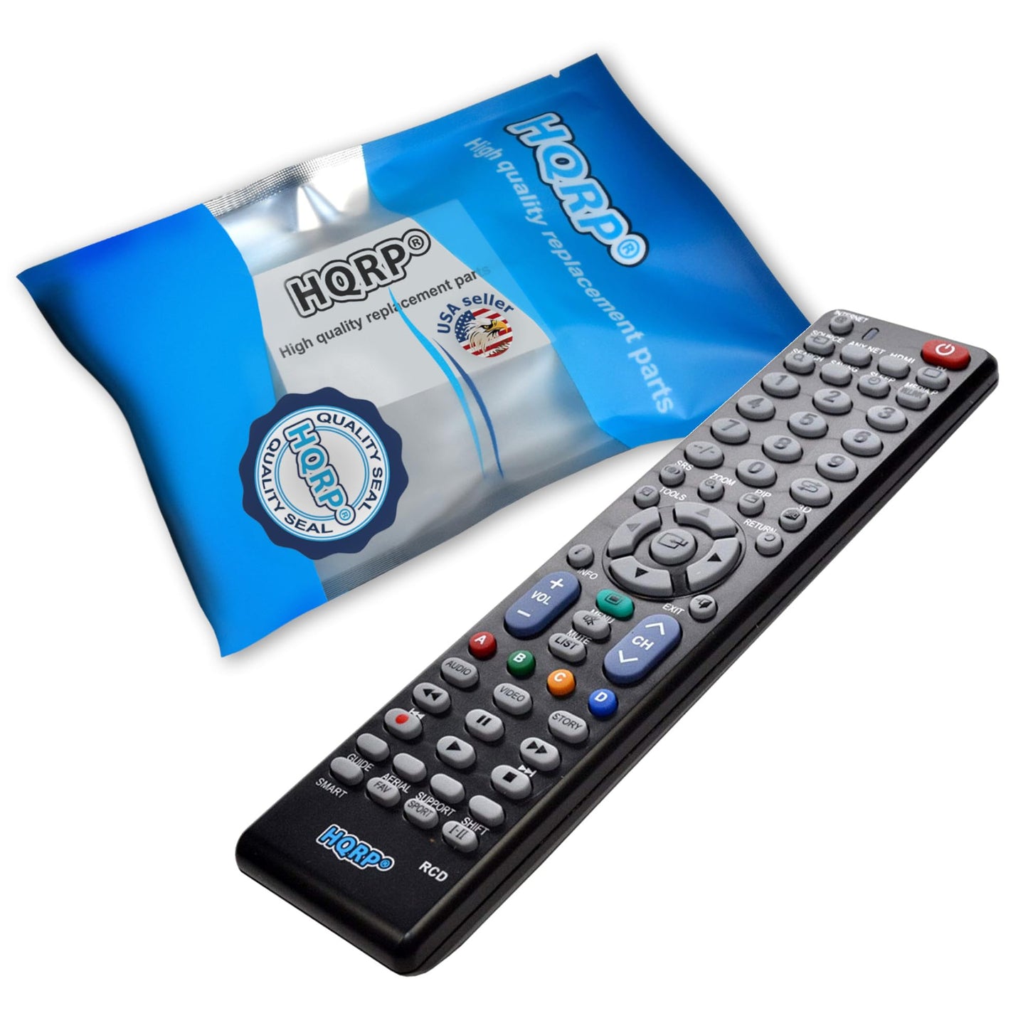 HQRP Remote Control Compatible with Samsung LN46A540P2F LN46A550P1F LN46A550P3F LN46A630M1F LN46A650A1F LN46A750R1F LCD LED HD Smart TV