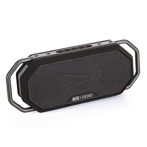 Altec Lansing HydraWAVE Portable Bluetooth Speaker, 12h Playtime, USB-C Quick Charge, True Wireless Pairing, IP67 Waterproof Bluetooth Speaker, Voice