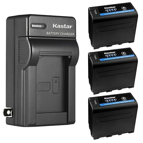 Kastar 3-Pack NP-F970PRO Battery 7.2V 8700mAh and AC Wall Charger Compatible with Son CCD-TRV81 CCD-TRV815 CCD-TRV82 CCD-TRV85 CCD-TRV86 CCD-TRV87
