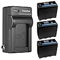 Kastar 3-Pack NP-F970PRO Battery 7.2V 8700mAh and AC Wall Charger Compatible with Son CCD-TRV81 CCD-TRV815 CCD-TRV82 CCD-TRV85 CCD-TRV86 CCD-TRV87