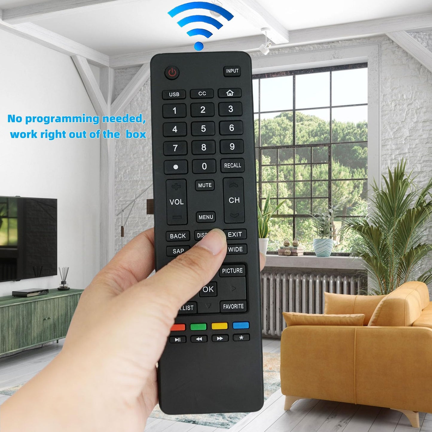 Universal Replacement Remote Control Compatible for Haier TV LE24H3380 32D3000D 40D3505 48E2500 48E2500A 50E3500A 50D3505A 55E3500A 24D2000 LE24F33800