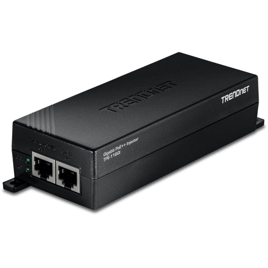 TRENDnet Gigabit PoE++ Injector, TPE-116GI, Supplies PoE (15.4W), PoE+ (30W), or PoE++ (60W), Network A PoE Device Up to 100m(328 ft), NDAA & TAA