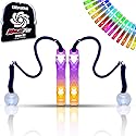 UltraPoi HelixPoi Set - Helix Poi w/Non-LED Knob Handles - 70+ Brilliant Color Modes & Patterns - LED Poi Glow Stick Lights w/Soft Durable Cases &…
