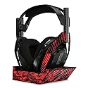 MightySkins Carbon Fiber Skin Compatible with Astro A50 Wireless Headphones + Base Station (Gen 4) - Red Hexa Camo | Protective, Durable Textured…