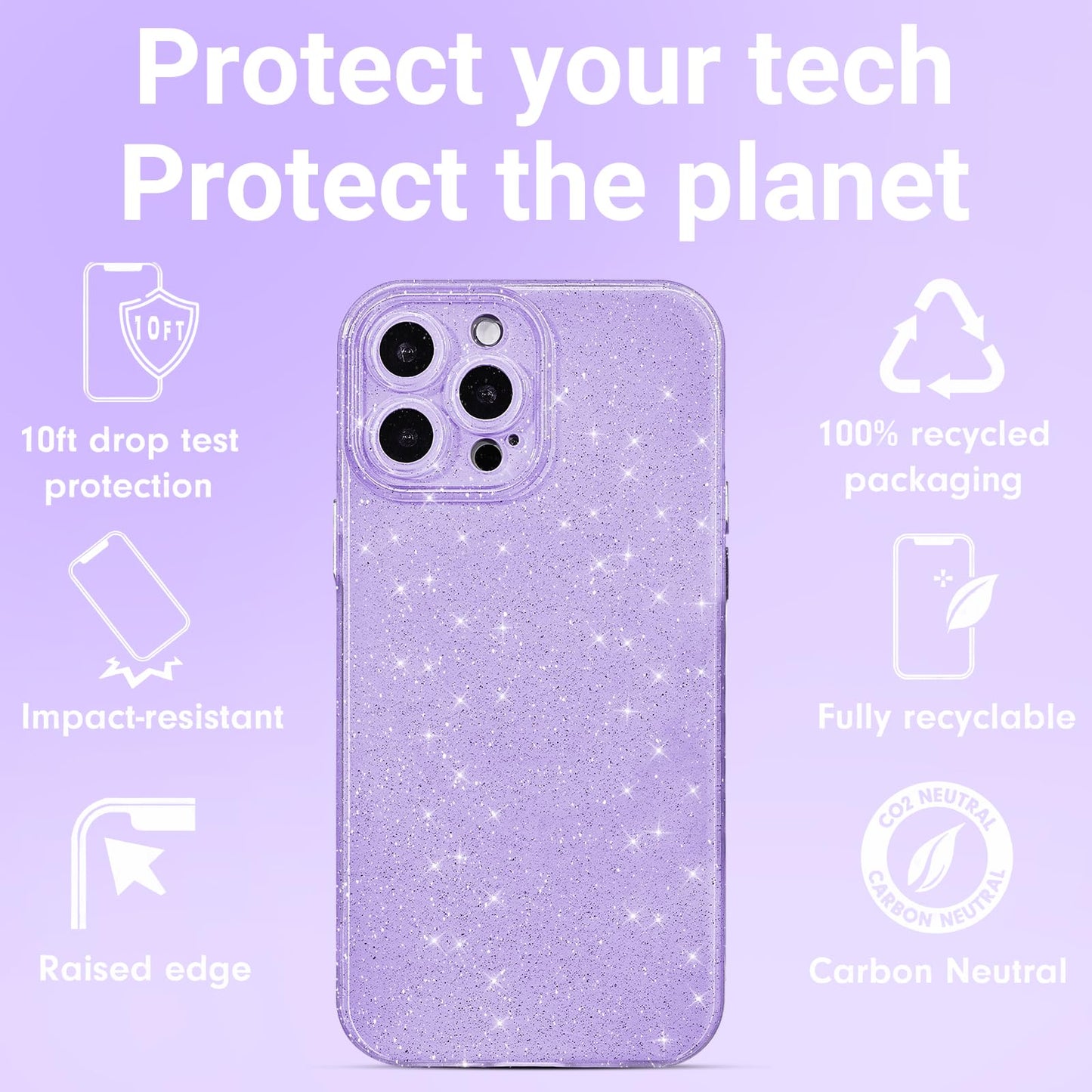 Svanove for iPhone 12 Pro Case Glitter, Sparkly Girly Cute Bling Sparkle Shiny Shimmer Bright Phone Case for Women, Glittery Thin Slim Jelly Soft