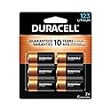 Duracell CR123A 3V Lithium Battery, 6 Count (Pack of 1), 3 Volt High Power for Home Safety, Security Devices, Flashlights, Smoke Alarms, Home…