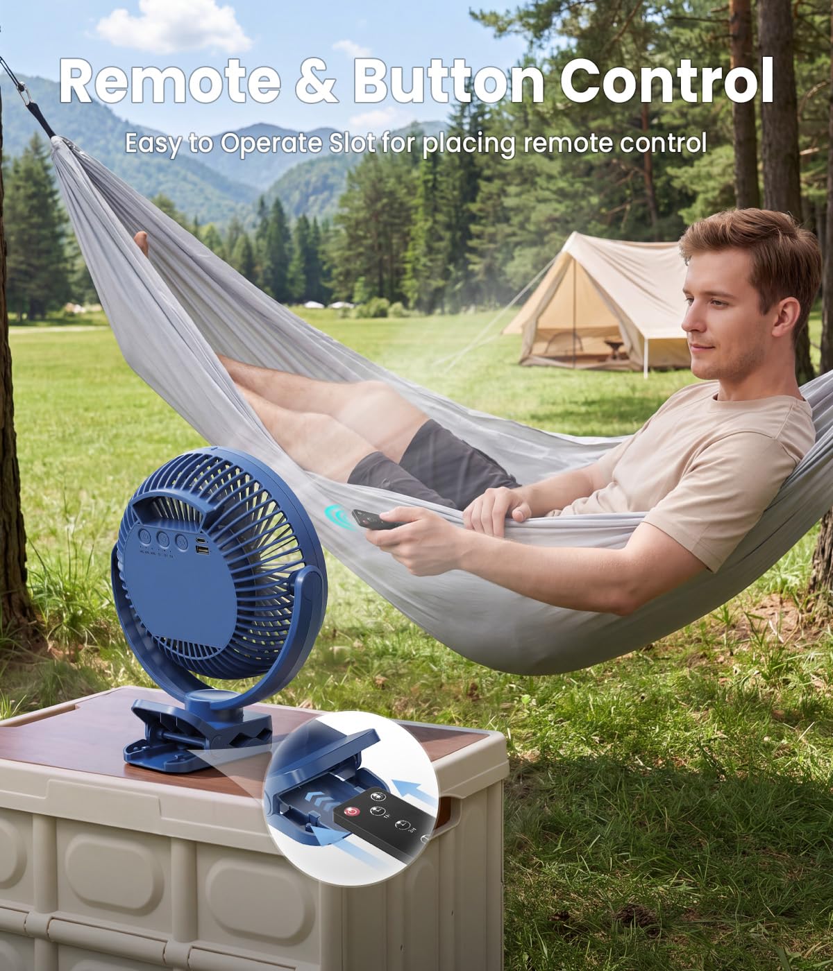 8" Clip on Fan, 20000mAh Rechargeable Fan Battery Portable, Strong Airflow