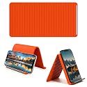 Foldable Silicone Aluminum Holder, Flexible Silicone Phone Stand with Anti-Slip Pad, Portable Rollable Multi-Angle Stand for Phone Tablet Laptop
