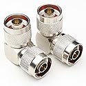 ANHAN N Type Connectors N Adapters N Type Coax Connector Walkie Talkie N adapters RF coaxial Cable Adapter (N Male to Male Right Angle)