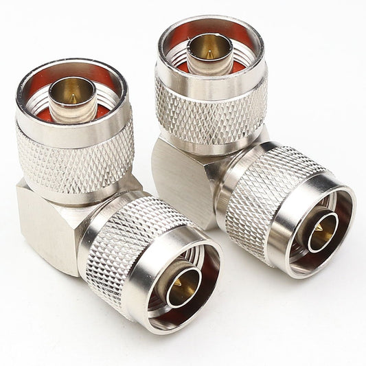 ANHAN N Type Connectors N Adapters N Type Coax Connector Walkie Talkie N adapters RF coaxial Cable Adapter (N Male to Male Right Angle)