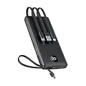 VEEKTOMX Portable Charger with 4 Built-in Cables - 10000mAh Slim Power Bank, USB-C Battery Pack with iPhone & Micro USB, TSA Approved Travel Charger