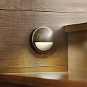 2-Watt Brass Outdoor Integrated LED 2700K White Warm Landscape Deck Light