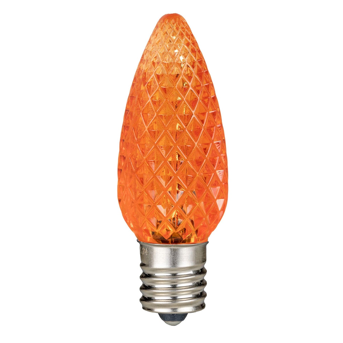 Novelty Lights 25 Pack Orange C9 LED Faceted Christmas Replacement Bulbs