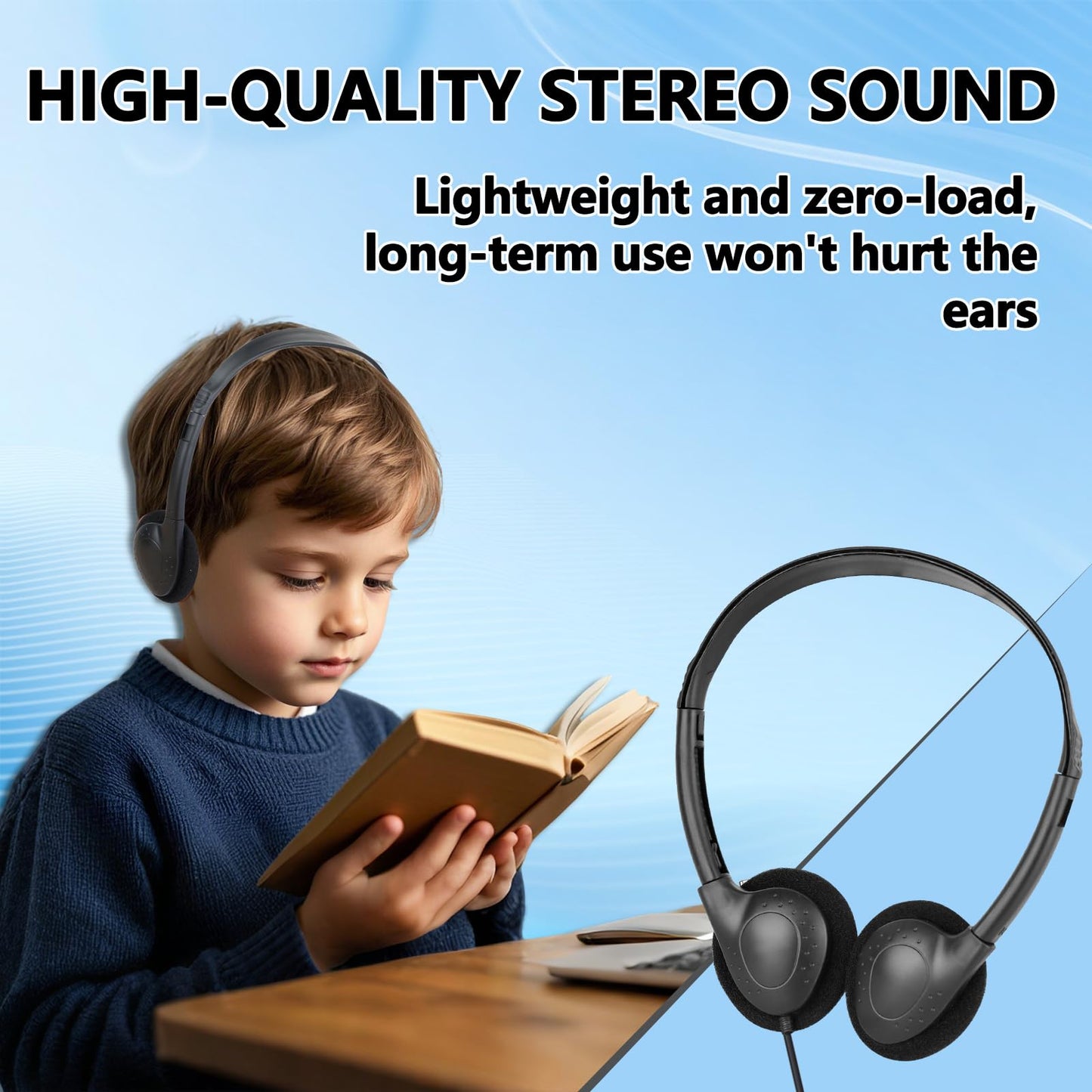 TJZXGUI USB Type C Kids Headphone Bulk 12 Pack for School Classroom,On-Ear USB C Headphones for Boys Girls Students Tablet Travel Computer…