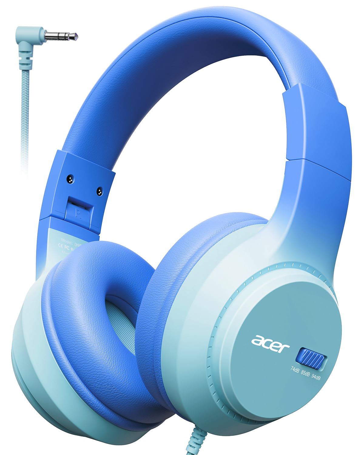 Acer Kids Headphones, 74?85?94dB Limiter, 3.5mm Jack, Blue OHW343
