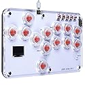 Arcade Stick Game Keyboard R13, Leverless Controller Arcade Stick with Turbo & Custom RGB, Silent All-Button Arcade Controller Street Fight