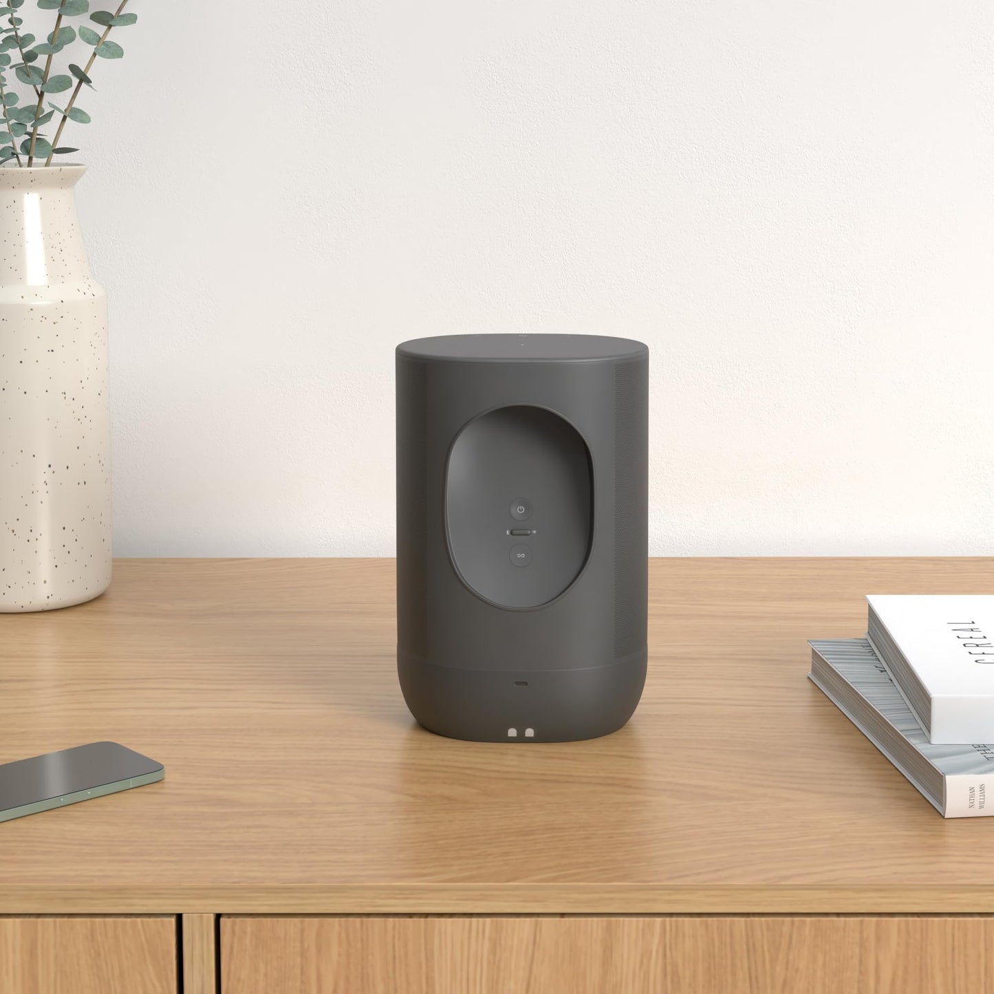 Sonos Move - Battery-powered Smart Speaker, Wi-Fi and Bluetooth with Alexa built-in - Black (Renewed)