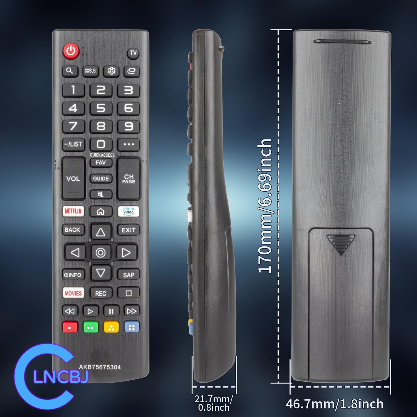 AKB75675304 Replace Remote Control Compatible with L-G TV 32LM570BPUA 32LM620BPUA 43LM5700PUA 55UM69