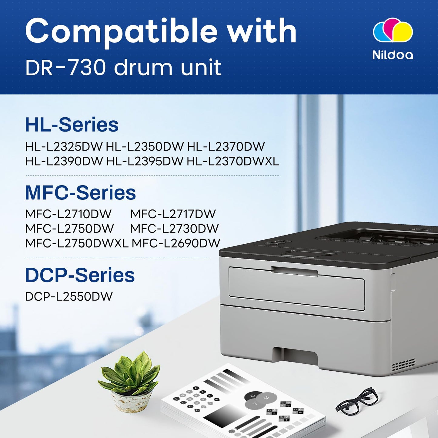DR-730 DR730 Drum Unit [Not Toner] Replacement for Brother DR730 DR-730 DR 730 HL-L2370DW MFC-L2710DW MFC-L2750DW Printer Drum, 1 Pack