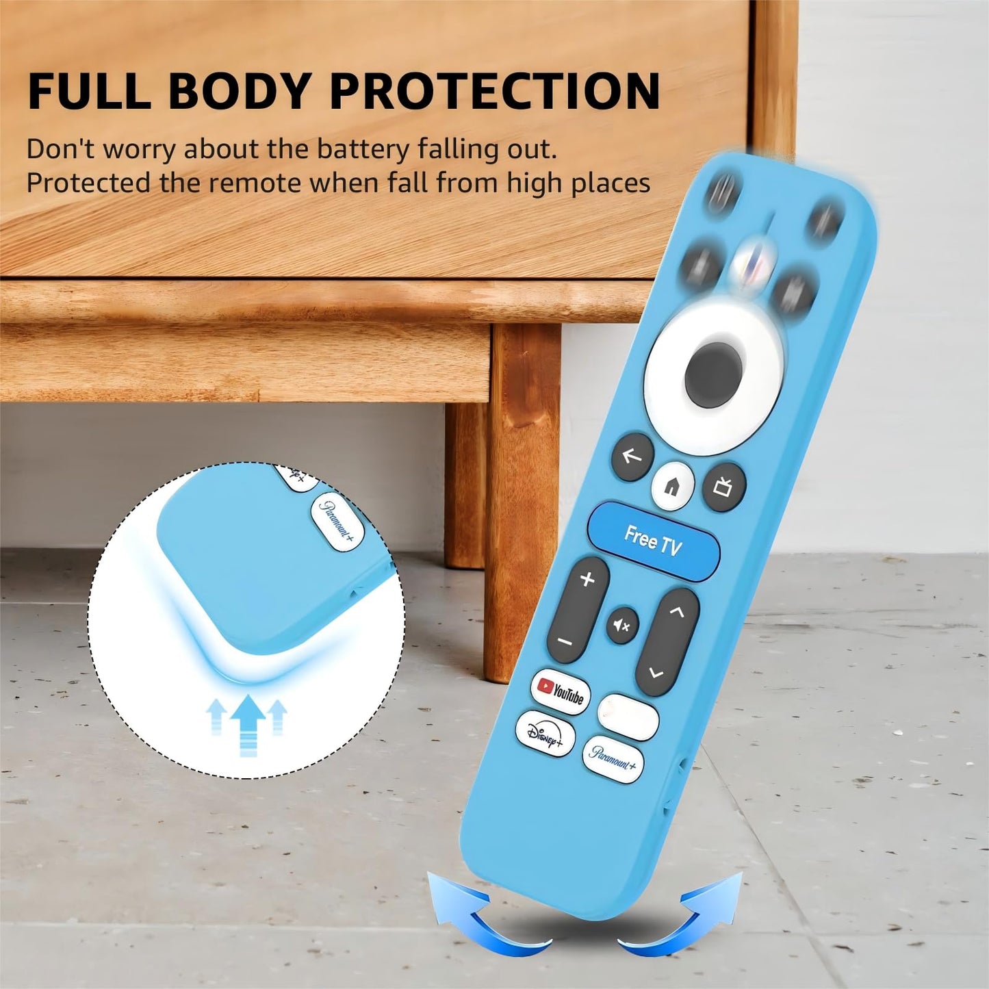 2Pack Climberer 4k Pro Remote Case Cover - Compatible with Free TV Button Onn 4K Plus/Pro Remote | Glow in The Dark