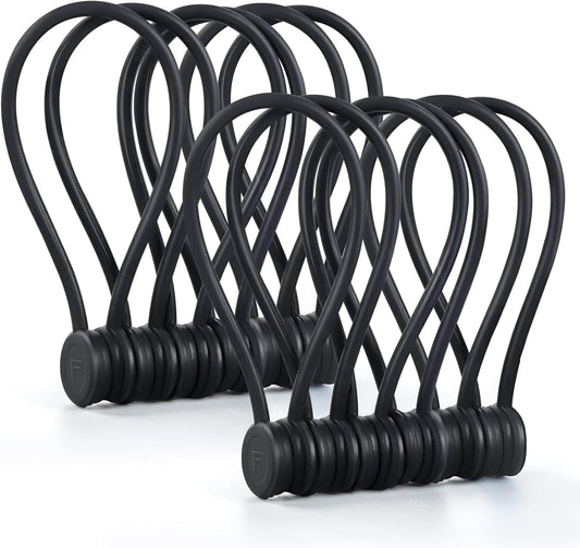 Magnetic Cord Organizer, Silicone Cable Ties Reusable, FGSAEOR Twist Ties Cable Management for Bundling and Organizing Holding Stuff, Fridge Magnets