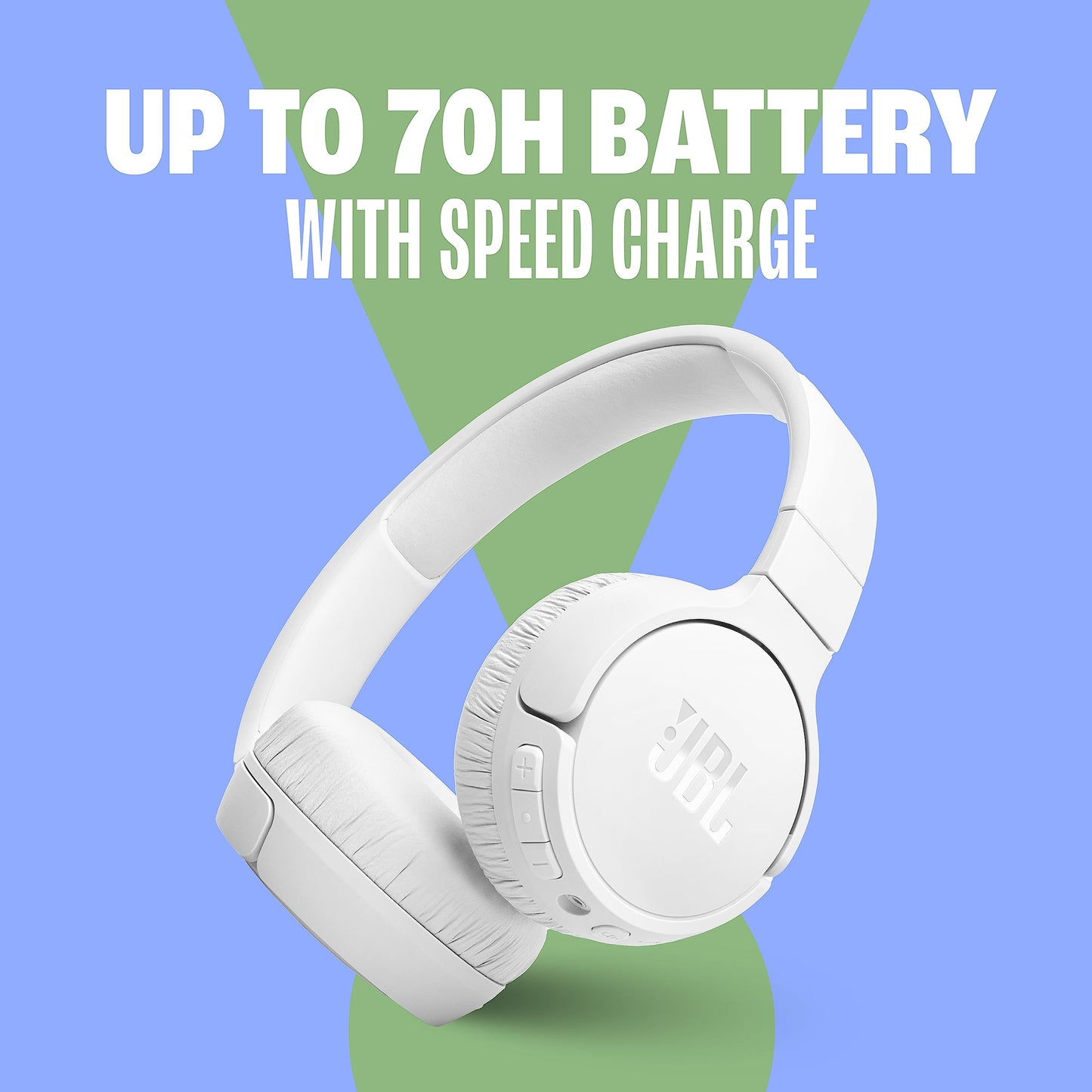 JBL Tune 670NC - Adaptive Noise Cancelling with Smart Ambient Wireless On-Ear Headphones, Up to 70H Battery Life with Speed Charge, Lightweight