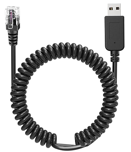Radar Detector Cable,USB to RJ11 Plug Cable,Replacement Power Cable for Radar Detectors,Compatible with Unide R3/7/1,Escort 360 Passport