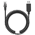 Radar Detector Cable,USB to RJ11 Plug Cable,Replacement Power Cable for Radar Detectors,Compatible with Unide R3/7/1,Escort 360 Passport
