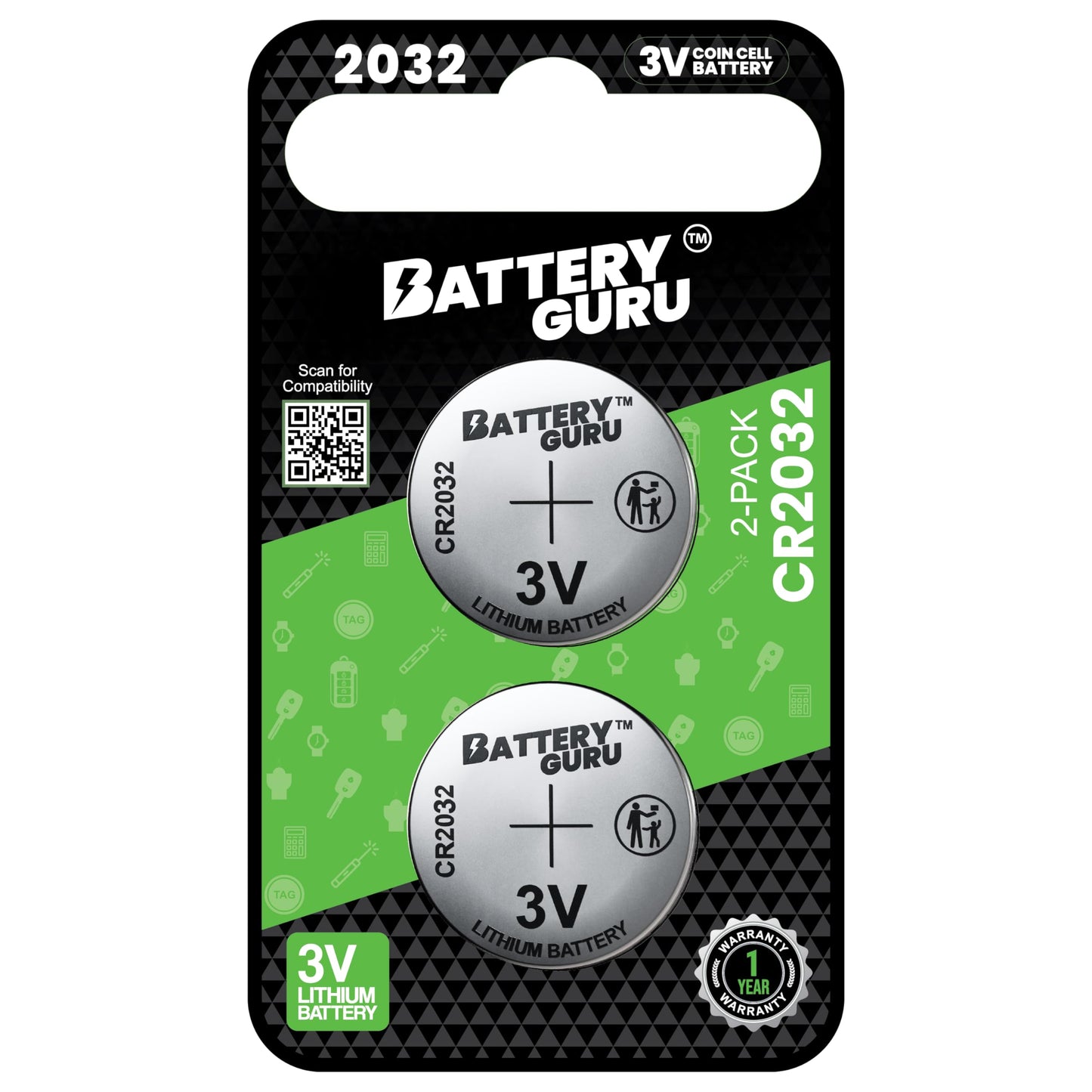 Car Key Battery Replacement for Buick Envision (2016-2022 Envision Remote Battery CR2032 3V Pack of 2