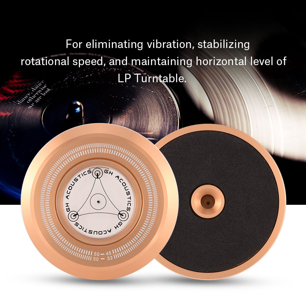 Bewinner 3 in 1 Record Clamp Record Weight Stabilizer 50Hz Turntable Disc Record Stabilizer Clamp with Bubble Level for Record Player, Great Record