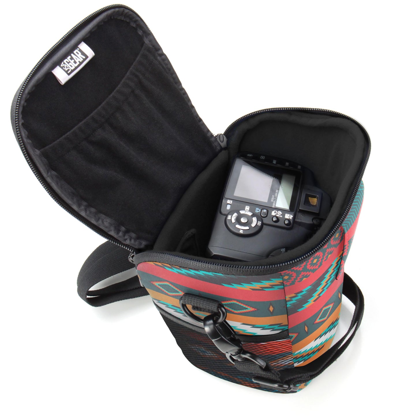 USA Gear DSLR Camera Case for Men and Women with Top Loading Accessibility, Adjustable Shoulder, Small Camera Sling Bag, Padded Handle - Camera