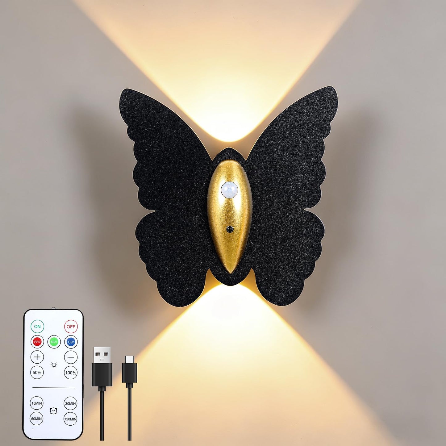 Mille Lucciole 5000mAh Battery Operated Motion Sensor Wall Sconce, Dimmable