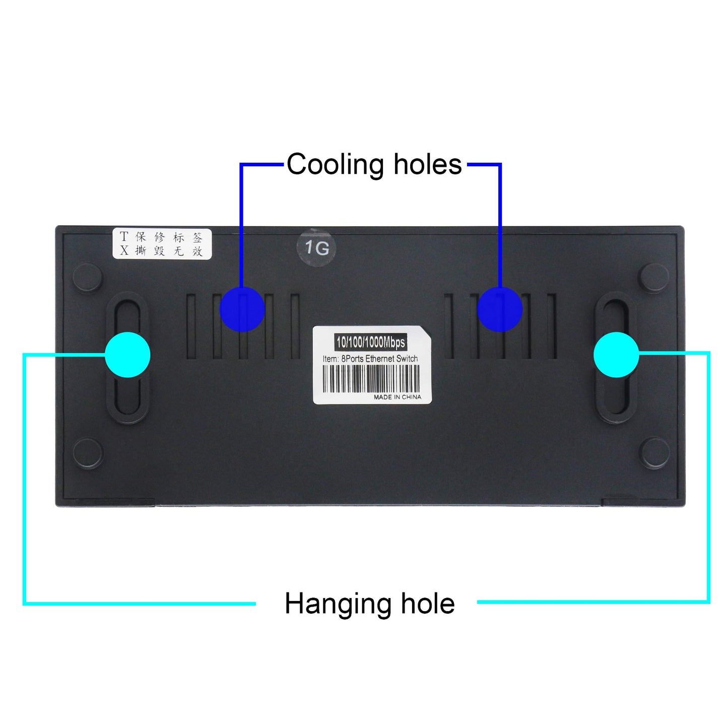 8 Port Gigabit Switch?Unmanaged 10/100/1000Mbps Network Hub Ethernet Splitter,Plug and Play,Quiet Fanless,for Office and Home Entertainment.